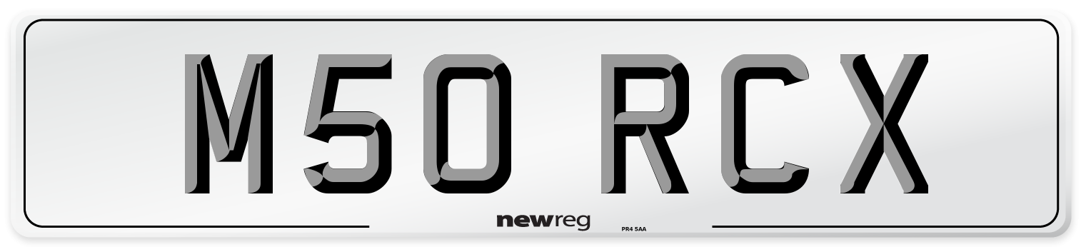 M50 RCX Number Plate from New Reg